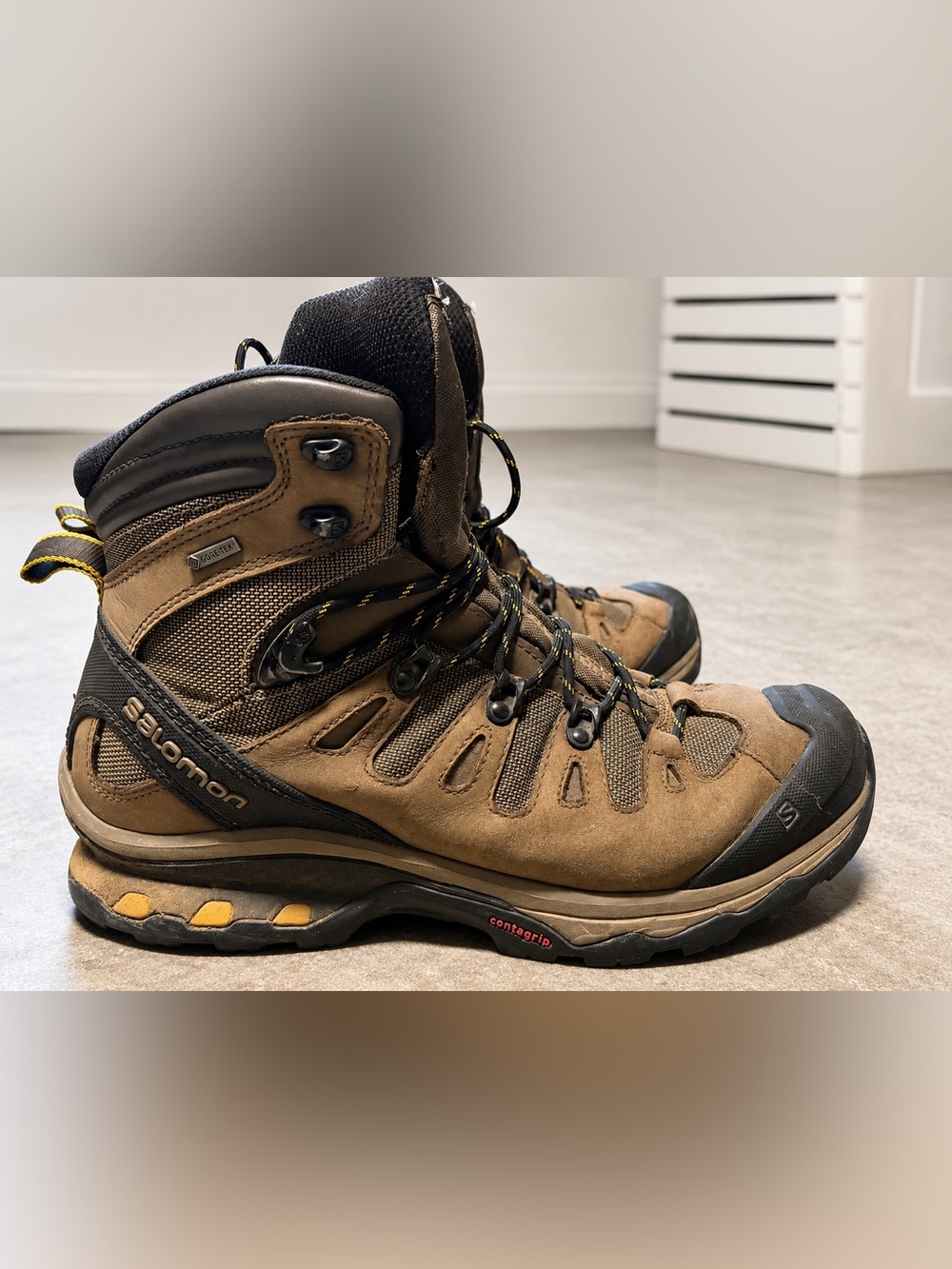 Salomon Brown and Black Men's Trail Hiking Boots